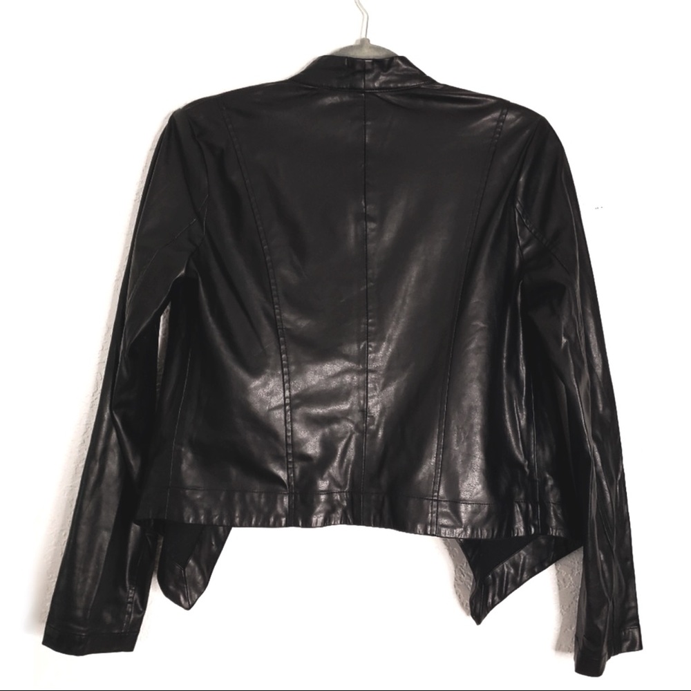 BB Dakota waterfall drape front leather jacket XS - Picture 3 of 8